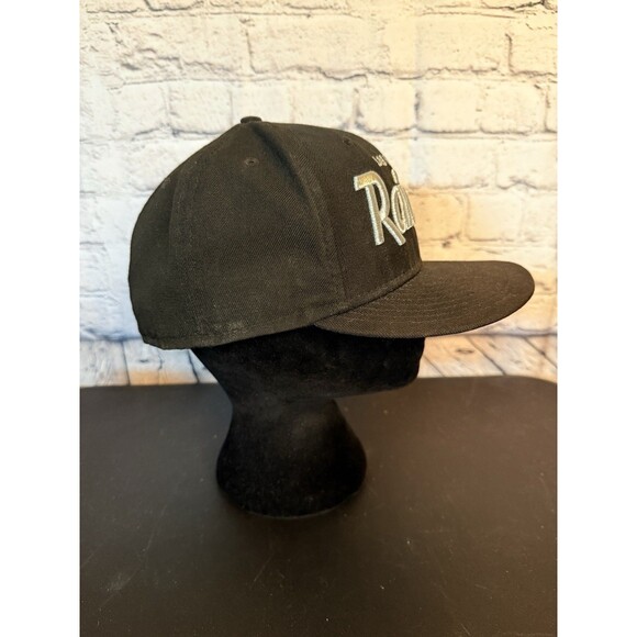 NFL Las Vegas Raiders New Era 59Fifty Fitted Cap Black Silver 7 3/4 - Picture 5 of 10